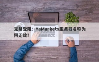 交易受阻：YaMarkets服务器名称为何无效？