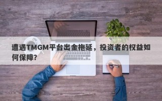 遭遇TMGM平台出金拖延，投资者的权益如何保障？