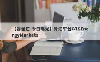 【要懂汇 今日曝光】外汇平台GTSEnergyMarkets
