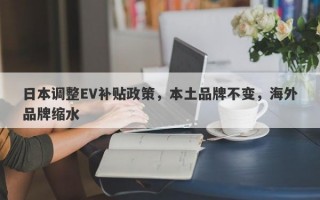 日本调整EV补贴政策，本土品牌不变，海外品牌缩水