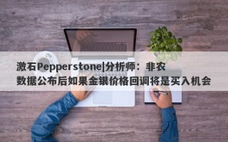 激石Pepperstone|分析师：非农数据公布后如果金银价格回调将是买入机会