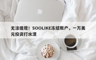 无法提现！SOOLIKE冻结账户，一万美元投资打水漂