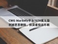 CWG Markets平台7070美元盈利被恶意删除，投资者投诉不断