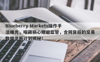 Blueberry Markets操作手法曝光，暗藏祸心规避监管，合同背后的交易数据垄断计划揭秘！