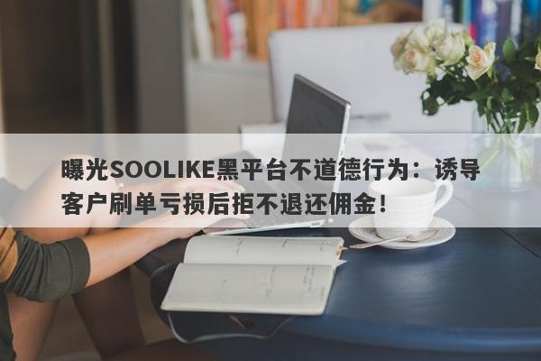 曝光SOOLIKE黑平台不道德行为：诱导客户刷单亏损后拒不退还佣金！-第1张图片-要懂汇圈网